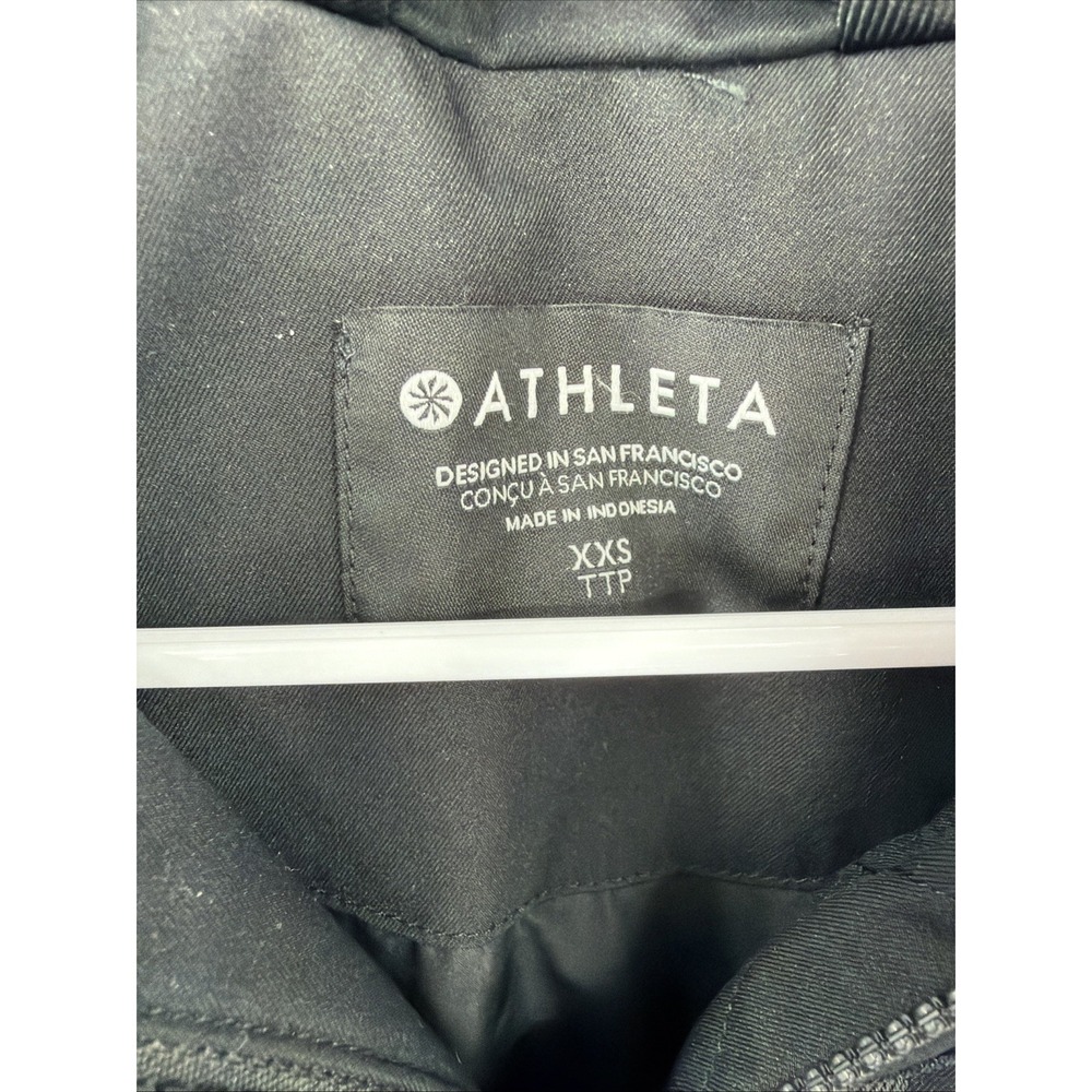 Athleta Women's Black Rainout Sutro Long Trench Coat Jacket Size XXS - Picture 6 of 16